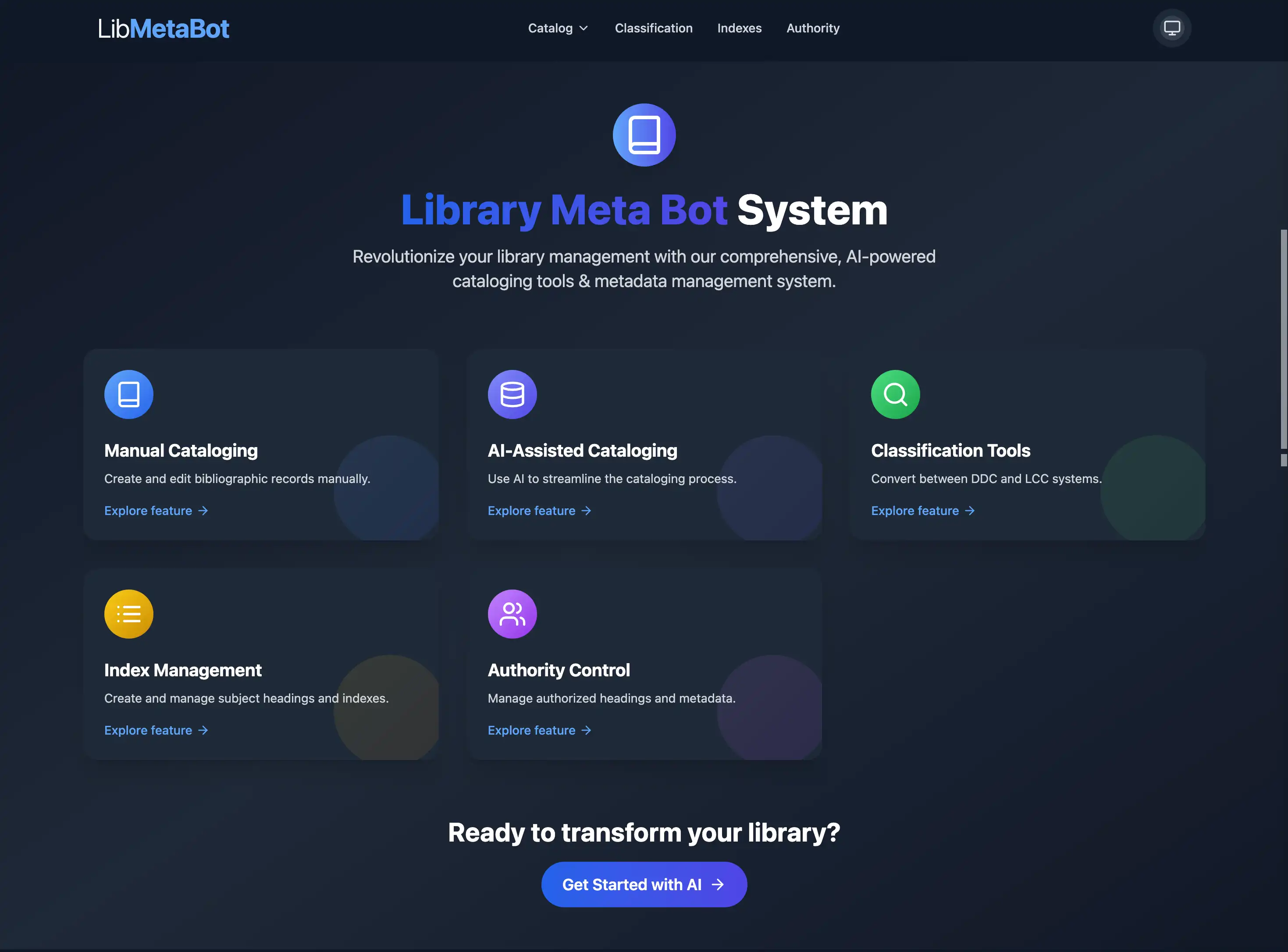 Library Metabot System